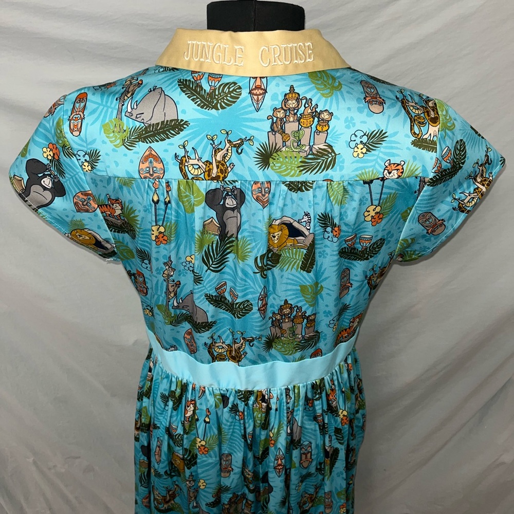 Disney Jungle Cruise Themed Blue Dress